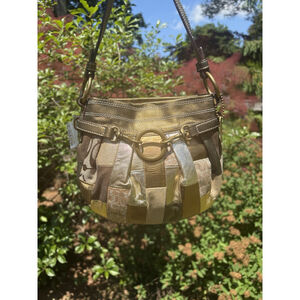 NWT Y2K Coach Metallic Patchwork Mini Demi Shoulder Bag Rare Vintage